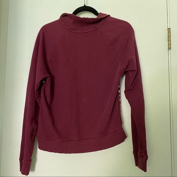 🍄 PINK Victoria’s Secret Maroon Quarter Zip Sweater - Picture 5 of 5